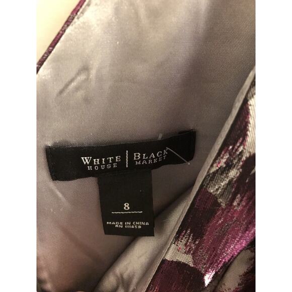 White House Black Market Sleeveless Embellished Dress Size 8 Purple Grey Fuchsia - Picture 5 of 6